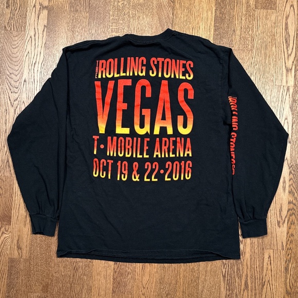 Rolling Stones 2016 Las Vegas T Mobile Arena Music Band L/S T Shirt Mens Large - Picture 5 of 7